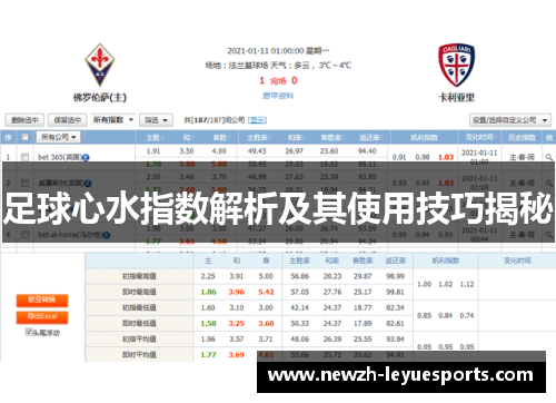 足球心水指数解析及其使用技巧揭秘