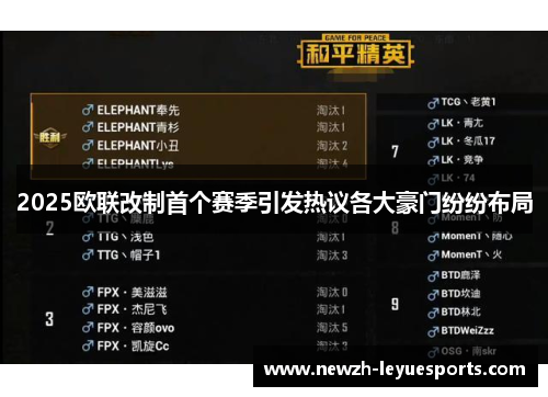 2025欧联改制首个赛季引发热议各大豪门纷纷布局